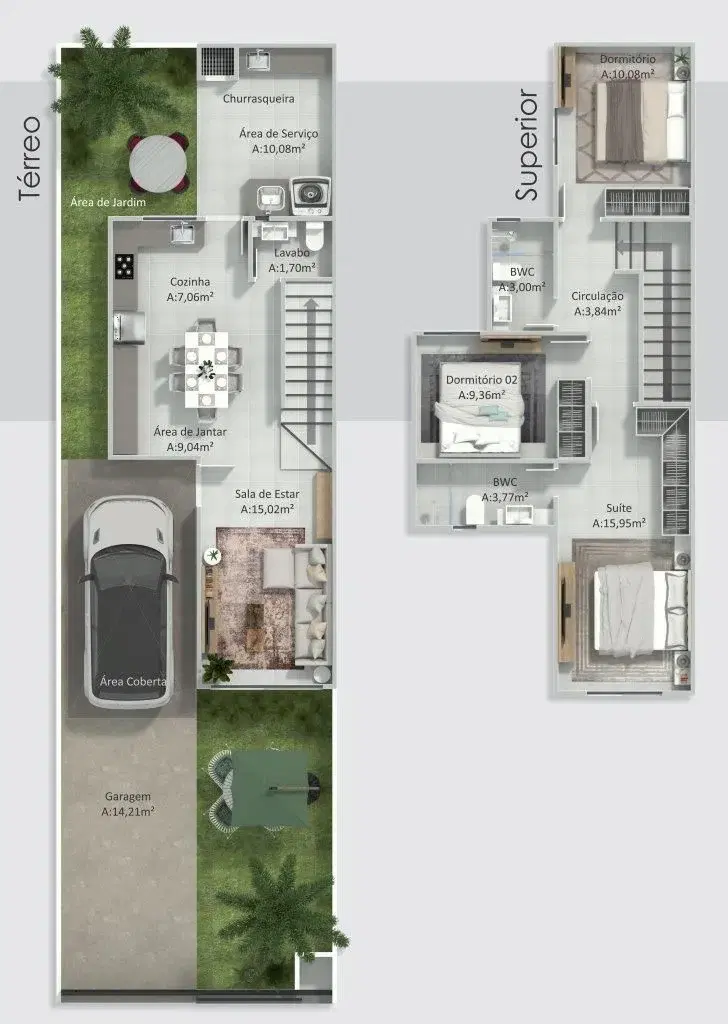 Duplex á venda no Residencial Versailles